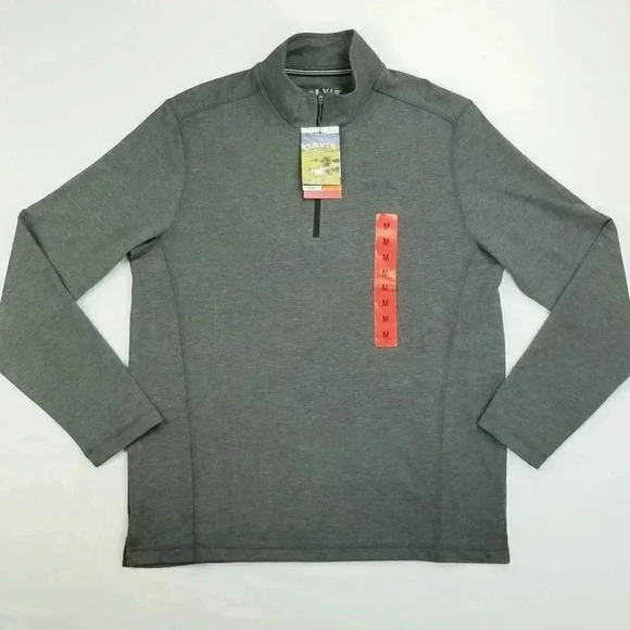 Orvis Medium Men's Embroidered Logo Charcoal Gray 1/4 Zip Long Sleeve Athleisure - Picture 1 of 12